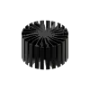 Modular LED star heat sink, ø86mm, H 50mm, Black anodized