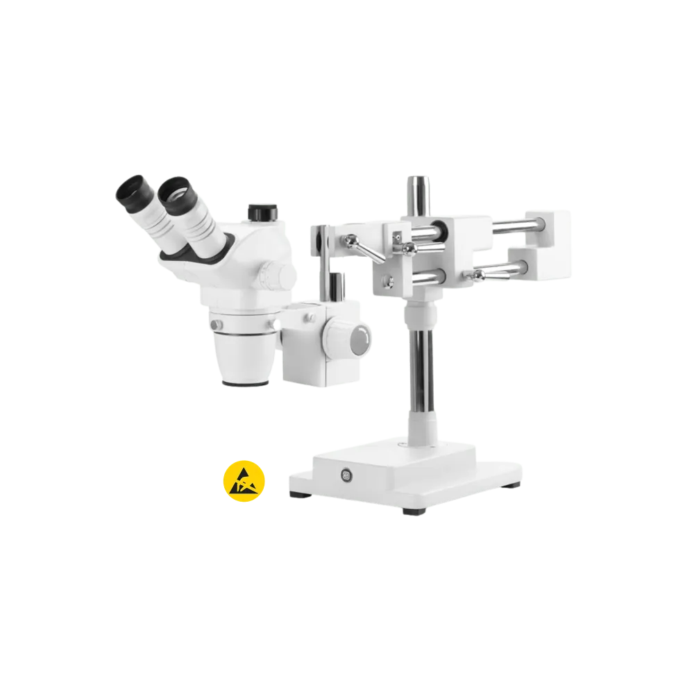 ESD stereomicroscope NexiusZoom 1903-B, trinocular, 0.67-4.5, HWF10x/22mm, white