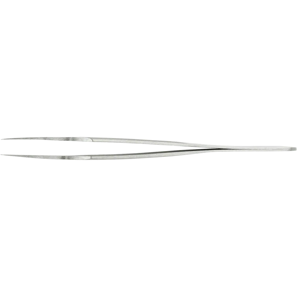 Ergonomic precision tweezers with straight, flat, rounded tips