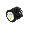 Zhaga LED pin fin heat sink, ø60, H 50, Base 5mm, Black anodized