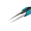 Ergonomic precision tweezers with long, straight, fine tips