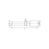 M16 crimping pin 2.0mm, turned 7.010.982.001