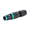 Round plug, 2p, pin+socket, screw connection, 0.25-1.5mm2, IP68 (30m/1h)