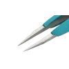Ergonomic, very robust precision tweezers with straight, strong tips