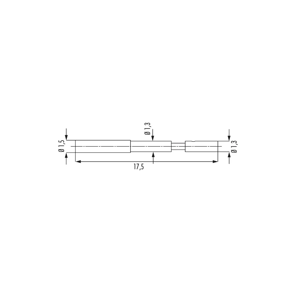 M16 crimp socket 0.8mm turned 7.010.980.802