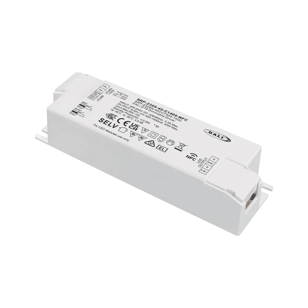 45W DALI2 DT8, Tunable white, constant current LED driver, NFC