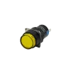 Illuminated Pushbutton switch, yellow, with LED light, 24V, 1NC+1NO