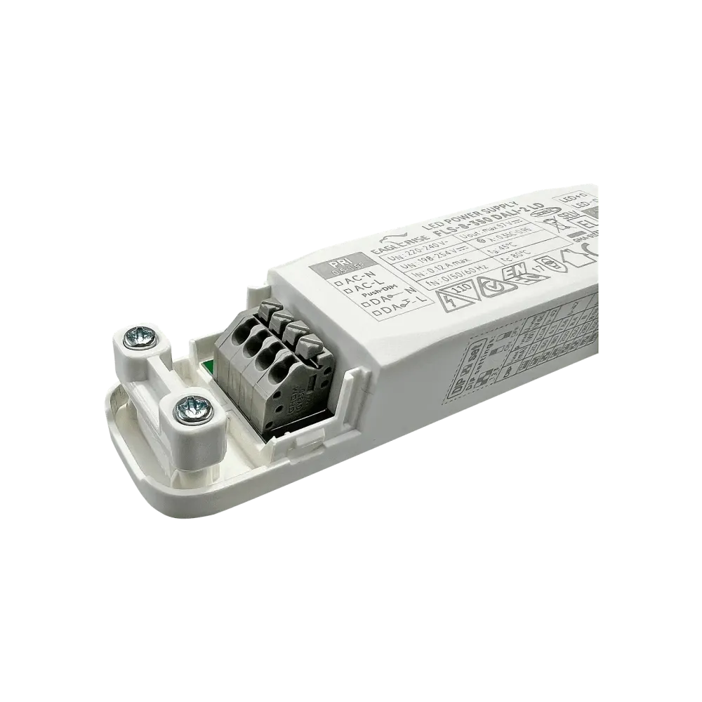 8W LED driver constant current 120-350mA, 5-42Vdc, DALI2, AC Push