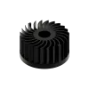 LED star heat sink, ø99mm, H 50mm, Base 10mm, Black anodized