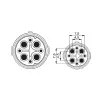 M16 crimp insert (m) 8-pin (4+3+PE), 600V without contacts