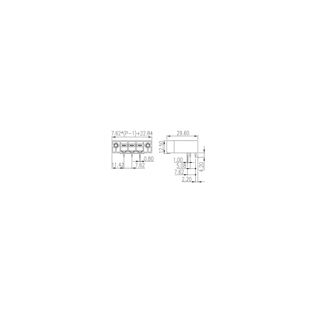 PCB PCB connection socket ECH762RRM-xxP