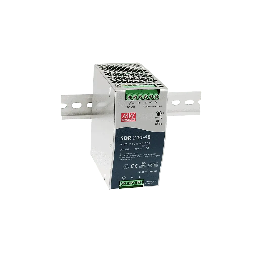 240W DIN rail power supply 48V/5A, single phase