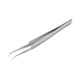 Precision tweezers with very fine tips, angled 30°
