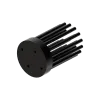 Zhaga LED pin fin heat sink, ø35mm, H 50mm, Base 8mm, Black anodized