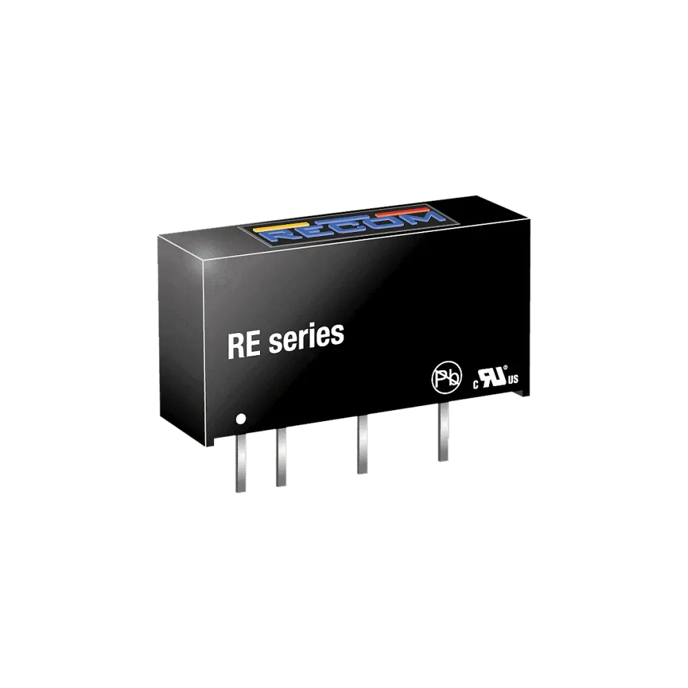 1W DC/DC converter, input 5V +/-10%, output 15V/66mA, SIP7