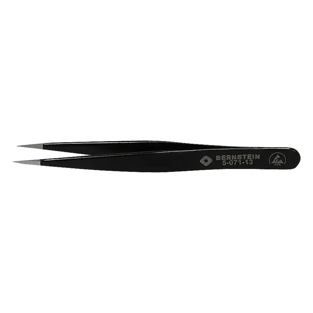 ESD SMD MINI tweezers 85mm shape OC stainless steel, dissipative