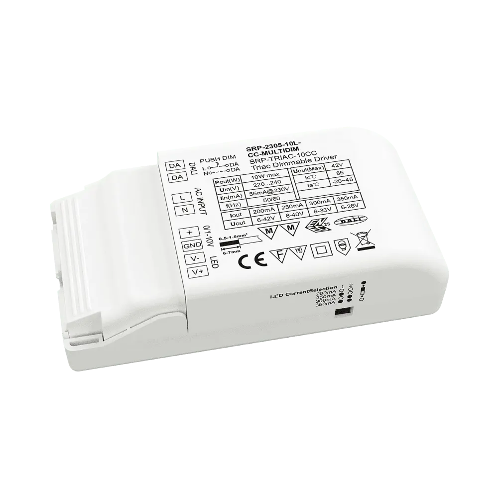 10W DALI/Push+Triac+0/1-10V, constant current LED driver