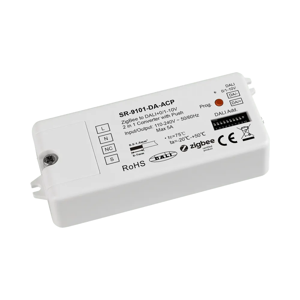 Signal converter ZIGBEE 3.0 + Push to DALI DT6/DT8 + 0/1-10V