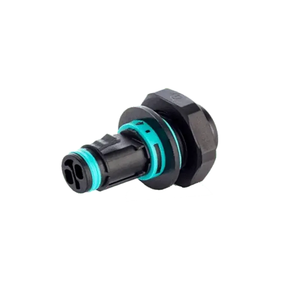 Panel round plug, 2p, socket, screw connection, 0.25 - 1.5mm2, IP68 (30m/1h)