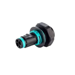 Panel round plug, 2p, socket, screw connection, 0.25 - 1.5mm2, IP68 (30m/1h)
