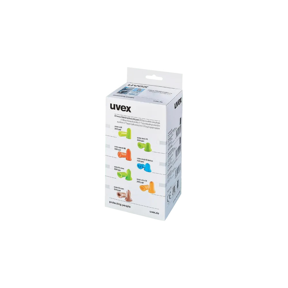 uvex com4-fit earplugs SNR 33 dB 300 pairs loose in refill box