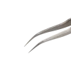 Precision tweezers curved, recessed, with fine tips