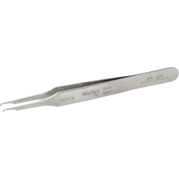 SMD tweezers angled 45° with wider tips for vertical application