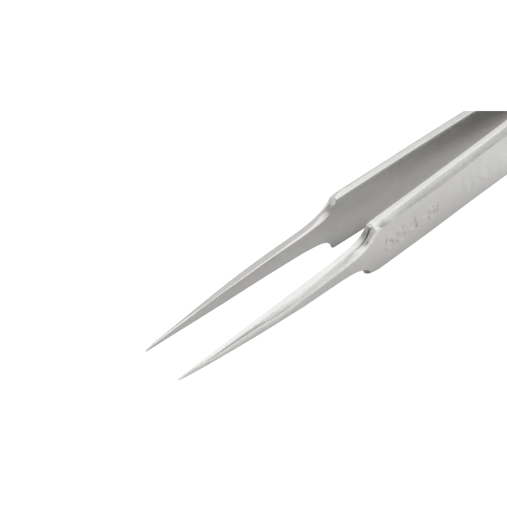 Precision tweezers with very fine tips, suitable for very fine wires