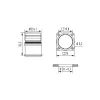 Housing M23 appliance coupler power INOX