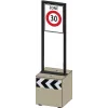 Zone signage stele type 