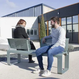 Zig&Zag Straight Bench with Double Backrest