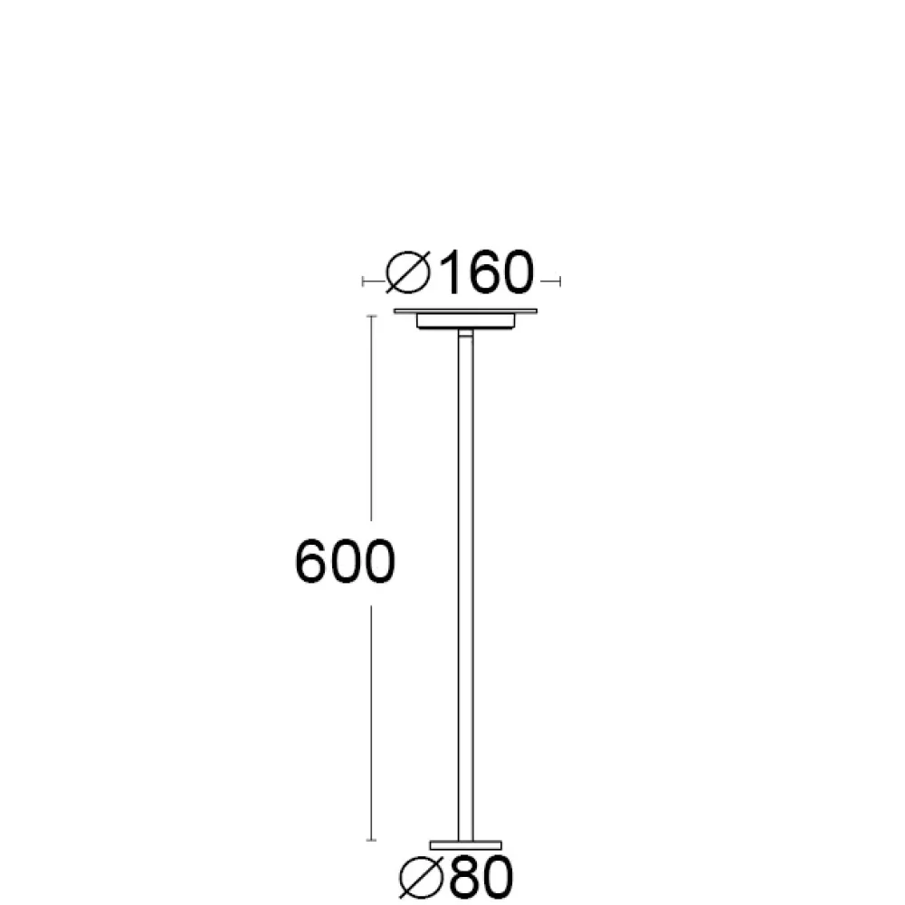 Stem Small Pole 350F2/WTAC-Small Poles - Small Pole H. 600 - LED DIRECT AC