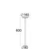 Stem Small Pole 350F2/WTAC-Small Poles - Small Pole H. 600 - LED DIRECT AC