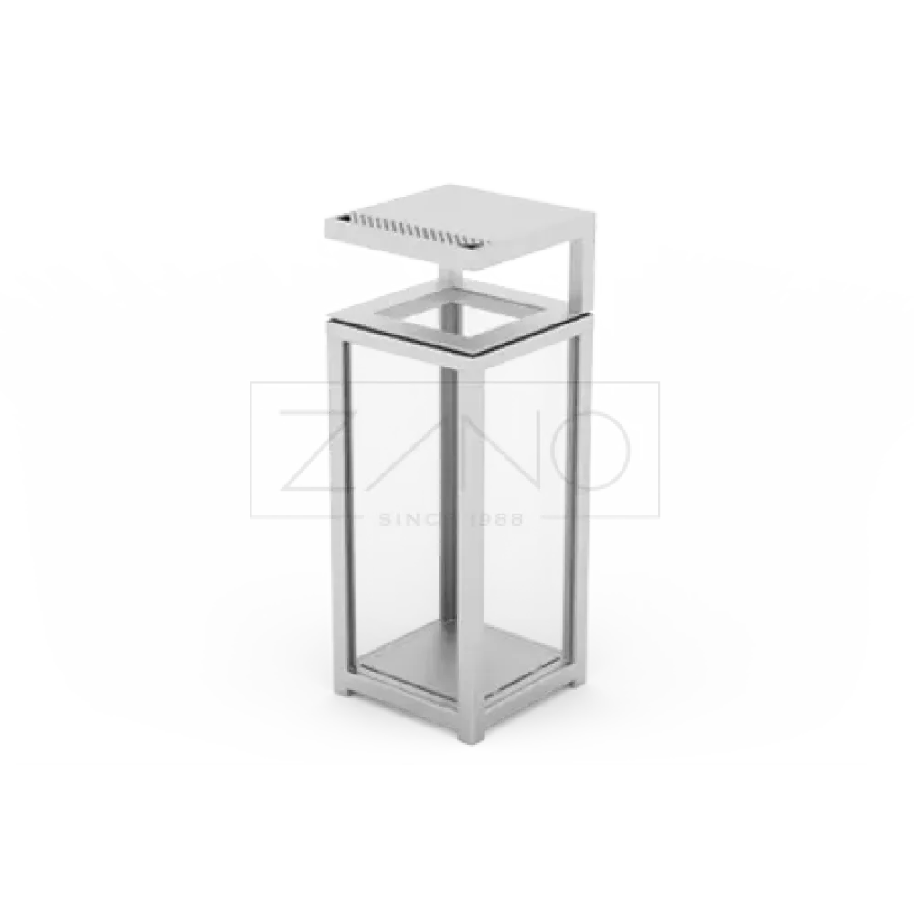 Anti-terrorist Safety Transparent Dustbin with ashtray