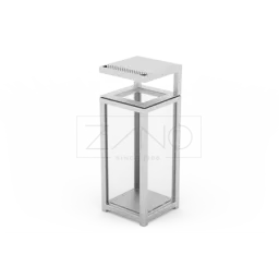 Anti-terrorist Safety Transparent Dustbin with ashtray