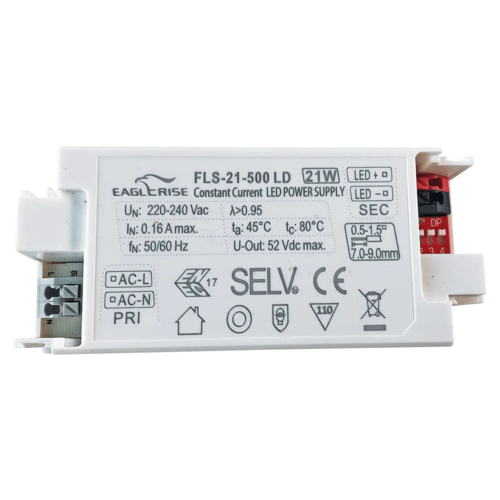 21W LED Driver Constant Current 150-500mA, 10-42Vdc