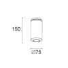 Up&Down Mini Ceiling 7551C/HC0.MB-Ceiling Lamps - Ceiling luminaire - Built-in driver