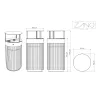 Tubus litter bin with ashtray