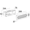 Recta 9450R/NC3.VS-Wall Recessed - Recessed with linear grid - Built-in driver