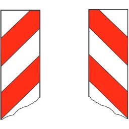 Reflective warning markings (red-white)