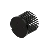 Zhaga LED pin fin heat sink, ø86mm, H 68mm, Base 8mm, Black anodized