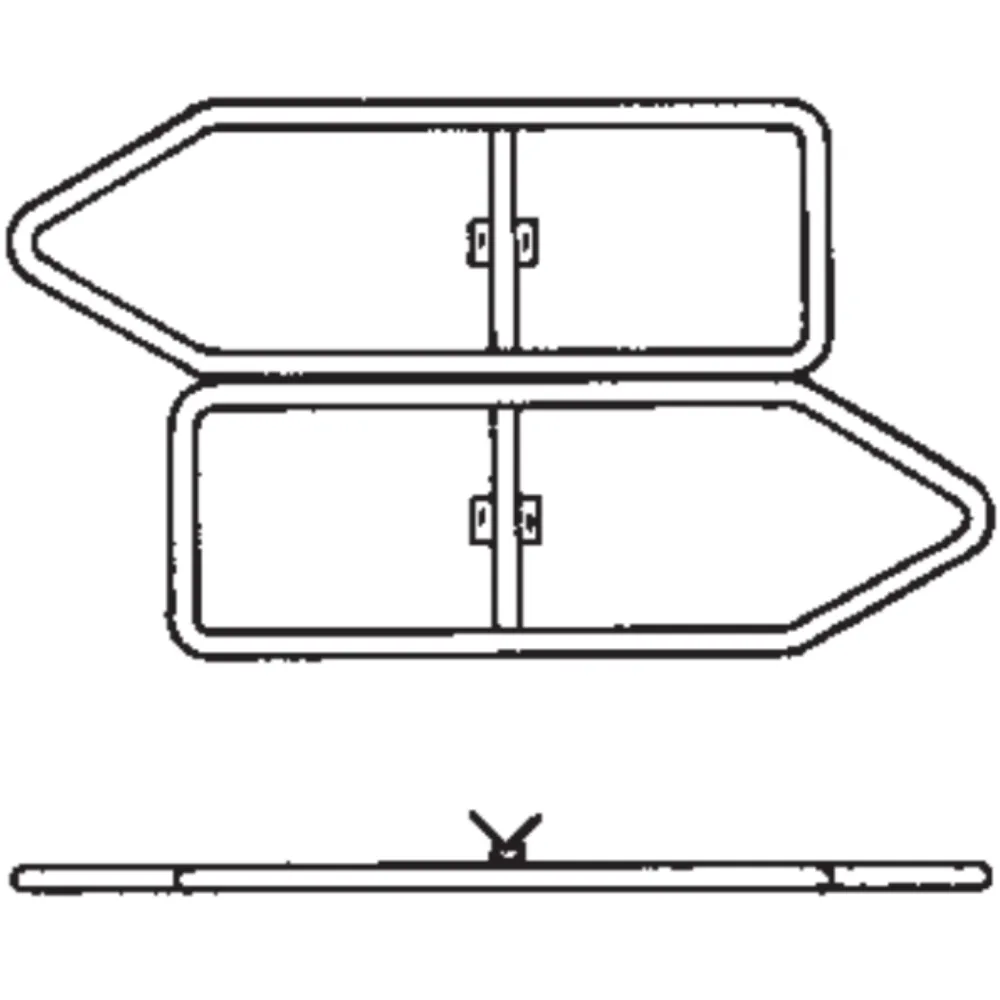 Two-way double signpost with steel band
