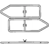 Two-way double signpost with steel band