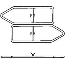 Two-way double signpost with steel band