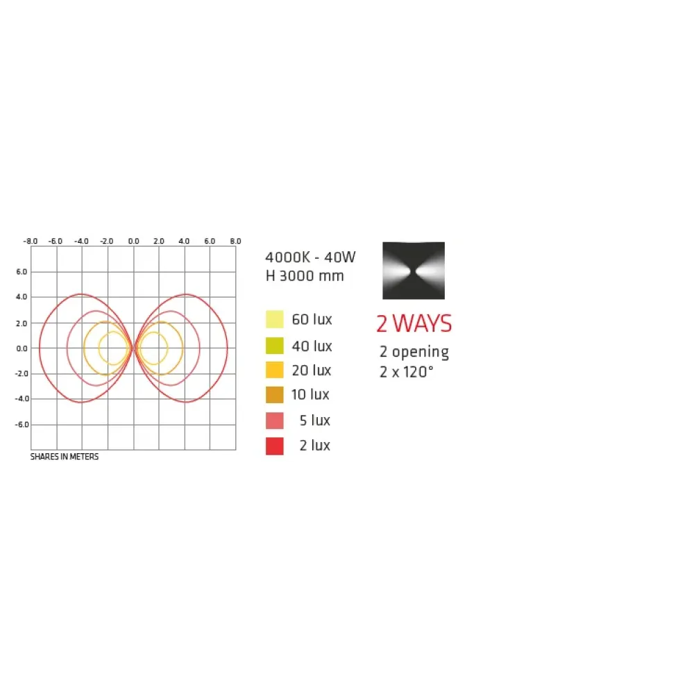 Orion TL 492F2/HR24PO-Urban Lighting - Pole Total Light 2 Ways H. 3000