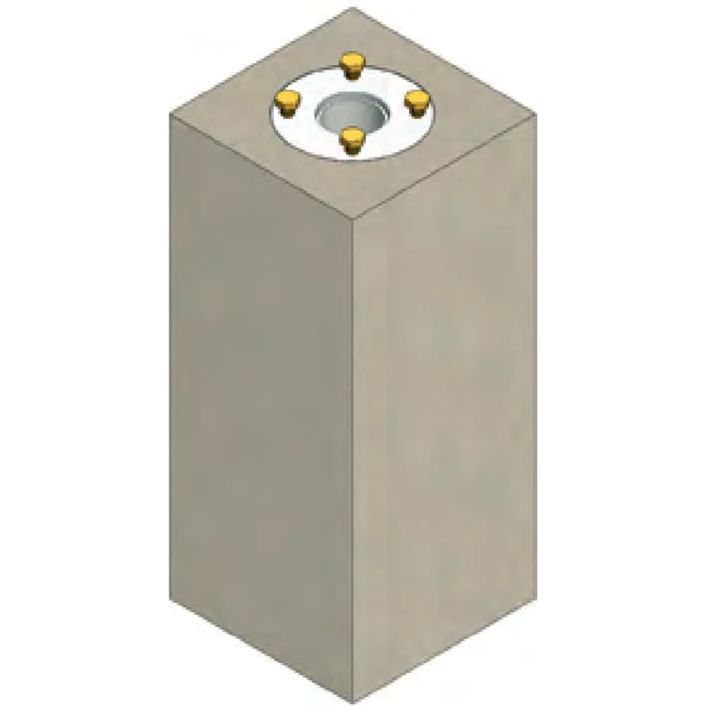 Concrete foundation for road signs