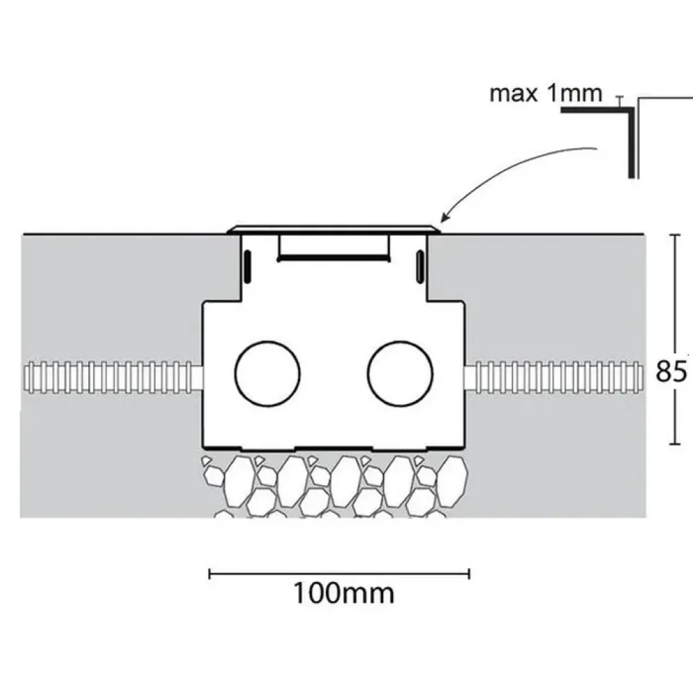 Matrix Recessed - Recessed Wallwasher Diffuse Emission L. 900