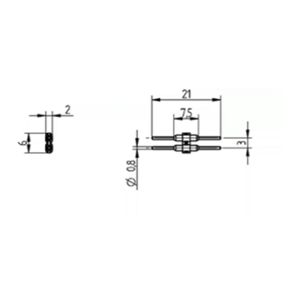 BJB SMD Nano-B2B-Connector 2-pole