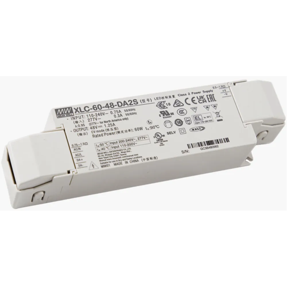 60W LED driver 48V/1.25A, DALI2, Independent