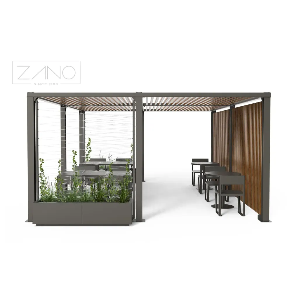 Pergola - wall with steel cables 3 m